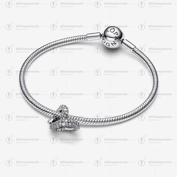 Pandora Pavé Infinity Knot Heart Charm - Picture 3 of 6